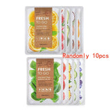 Fresh To Go Mask Sheets MISSHA plant Face Mask 10pcs Skin Care Whitening Moisturizing Facial Mask Korea Cosmetics
